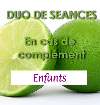 citrons verts pour illustrer un complément au duo de soins énergétiques, spécial enfants